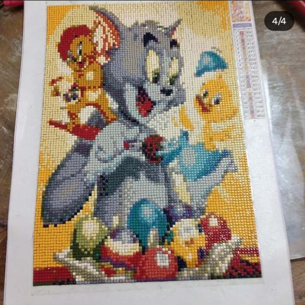 Finished Tom and Jerry diamond painting